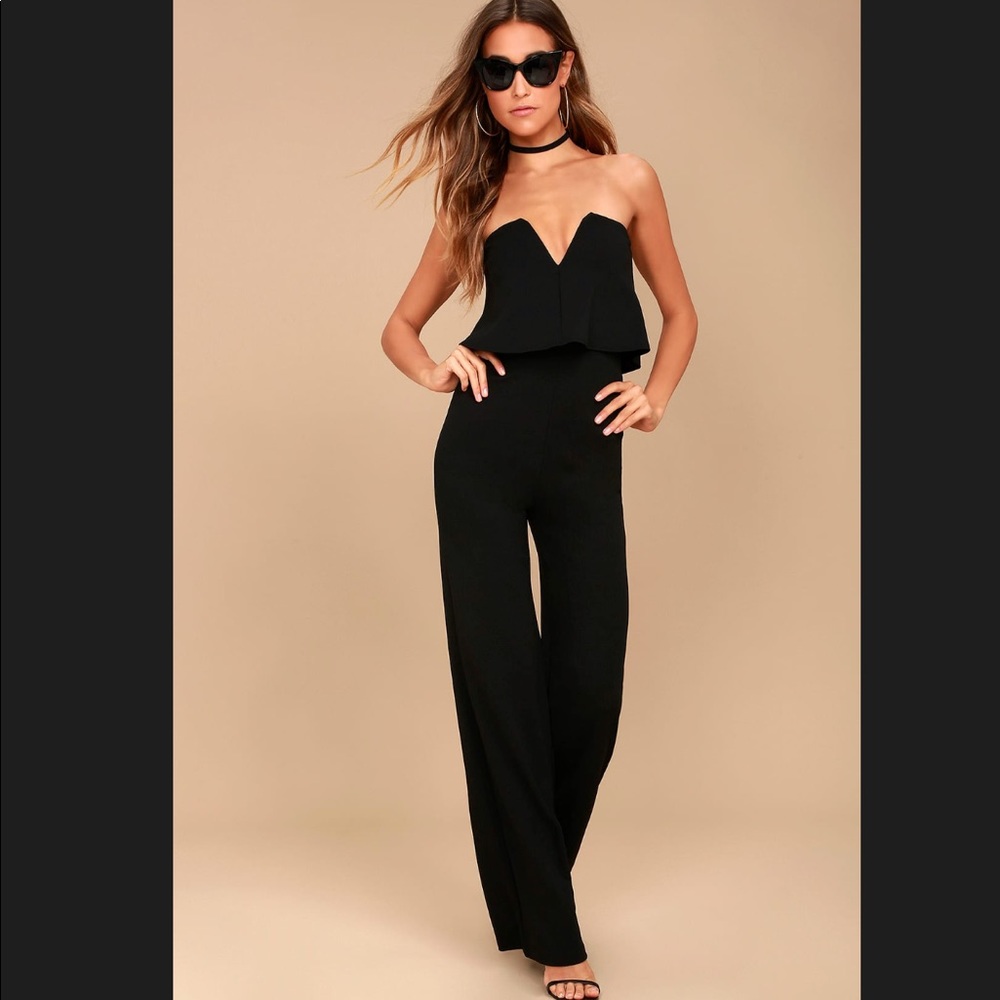 Sexy black strapless jumpsuit 🖤